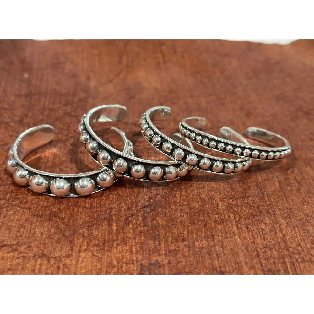 Handmade Sterling Silver Serenity Sphere Bracelets - Picture 1 of 8